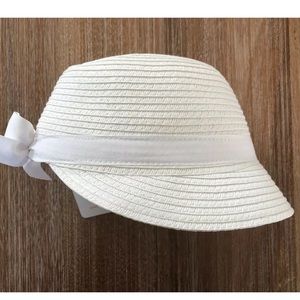 Nwt Gymboree Straw Cloche Hat White Baby girl